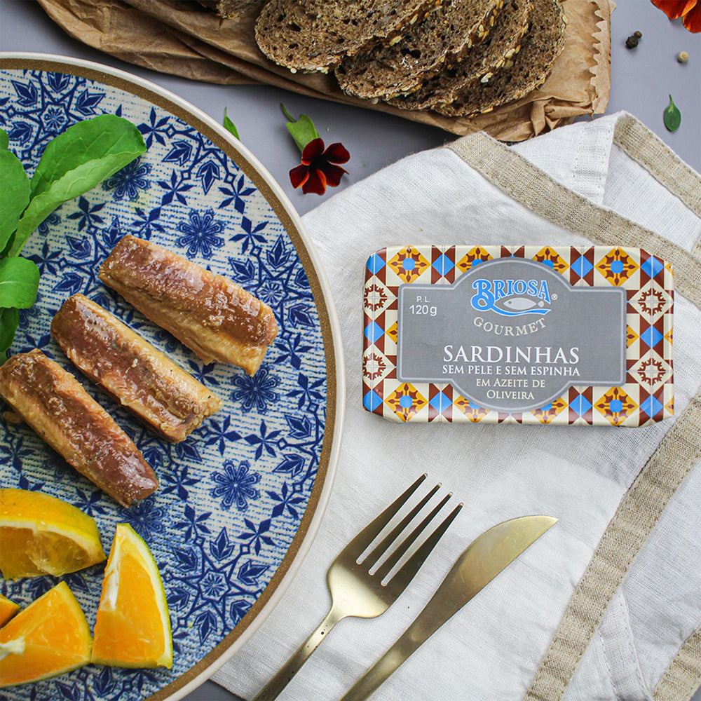 
                  
                    Conserva de Sardinha Sem Pele em Azeite 120g
                  
                